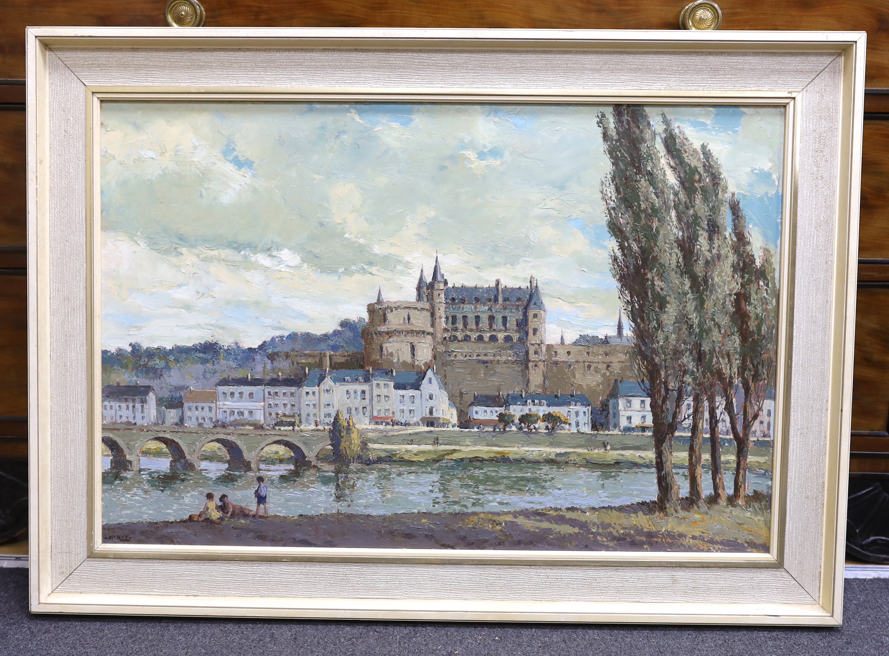 E. Bruce Kay, oil on board, Amboise sur Loire, signed, 49 x 75cm